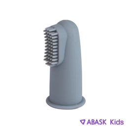 СИЛИКОНОВАЯ ЗУБНАЯ ЩЕТКА-НАПАЛЬЧНИК ABASK Kids, цвет антрацит 78679